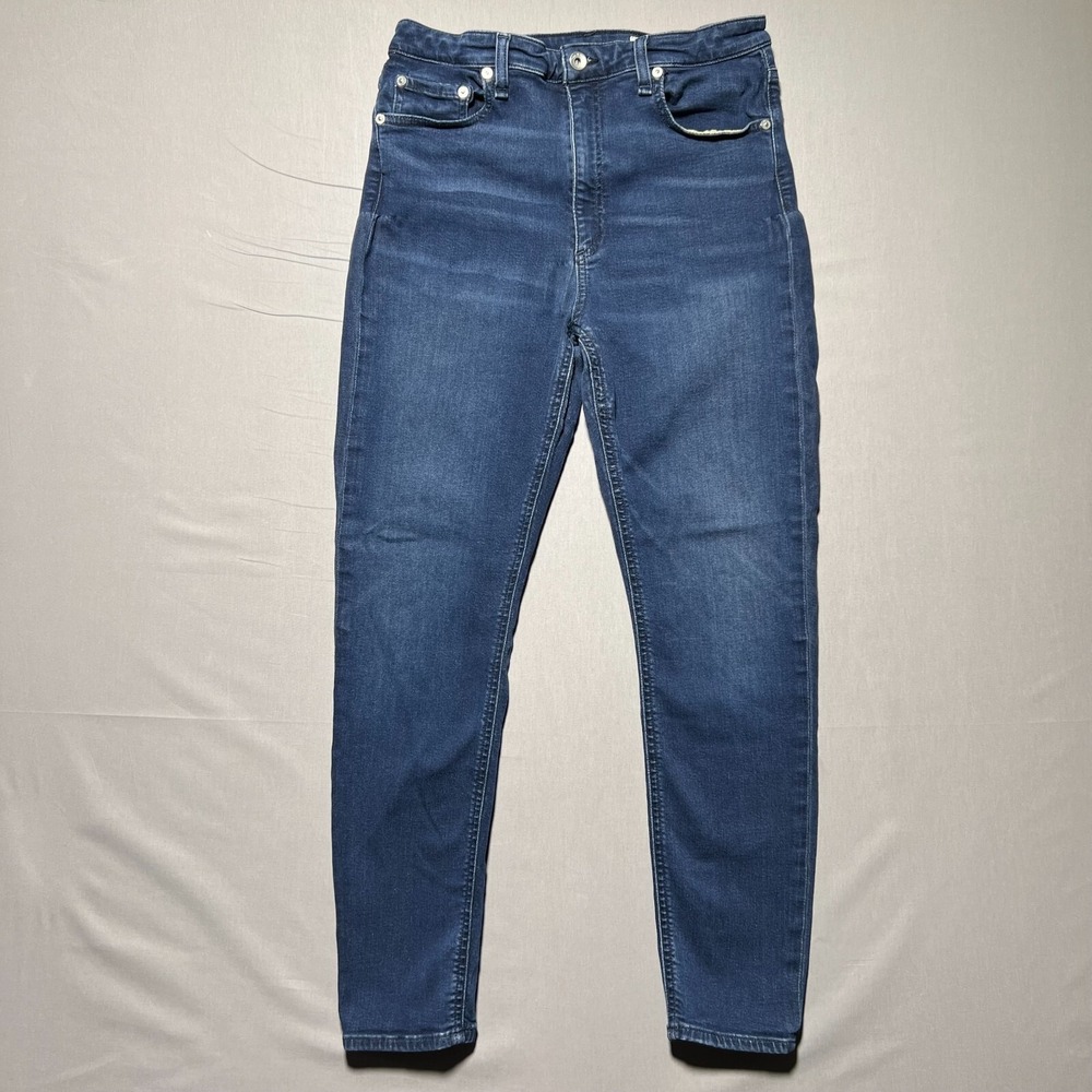 Rag & Bone Womens Viola Denim Nina High Rise‎ Ankle Skinny Jeans Regular Size 30